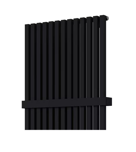Črna mat držalo za brisače za radiator Isan Octava pro za obešanje in sušenje brisač