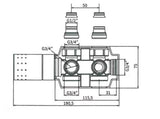 Univerzalni termostatski ventil Isan Chrome pro radiator s sredinskim priključkom in razmakom 50 mm v krom izvedbi.