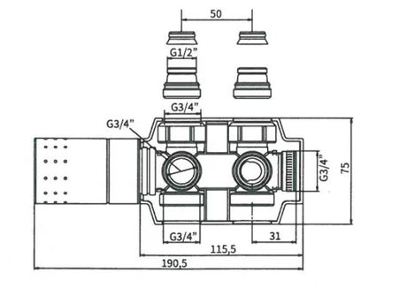 Univerzalni termostatski ventil Isan Chrome pro radiatorji s sredinskim priključkom in razmakom 50 mm