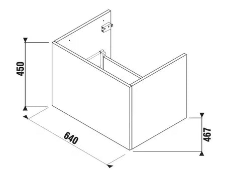 Bijeli viseča kopalniška omarica pod pult Jika Cubito s jednom ladicom i Push otvaranjem.