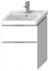 Bijeli viseča omarica pod umivalnikom Jika Cubito s dvije ladice, dimenzija 59x43,1x68,3 cm.