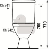 WC monoblok Jika Lyra Plus v beli barvi z globokim izpiranjem in kotličkom DualFlush
