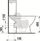 Bel WC monoblok Jika Lyra Plus z globokim splakovanjem in kotličkom DualFlush.