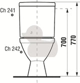 Bel WC monoblok Jika Lyra Plus z globokim splakovanjem in kotličkom DualFlush.