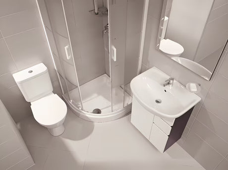 Bel WC monoblok Jika Lyra Plus z globokim splakovanjem in kotličkom DualFlush.