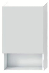 Bela viseča omarica z ogledalom Jika Lyra Plus 50 x 80 cm s polico