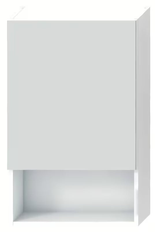 Bela viseča omarica z ogledalom Jika Lyra Plus 50 x 80 cm s polico