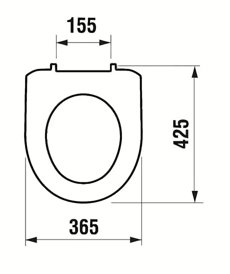 Beli WC deska Jika Lyra Plus iz termoplasta s plastičnimi tečaji pro viseči WC-školjko.
