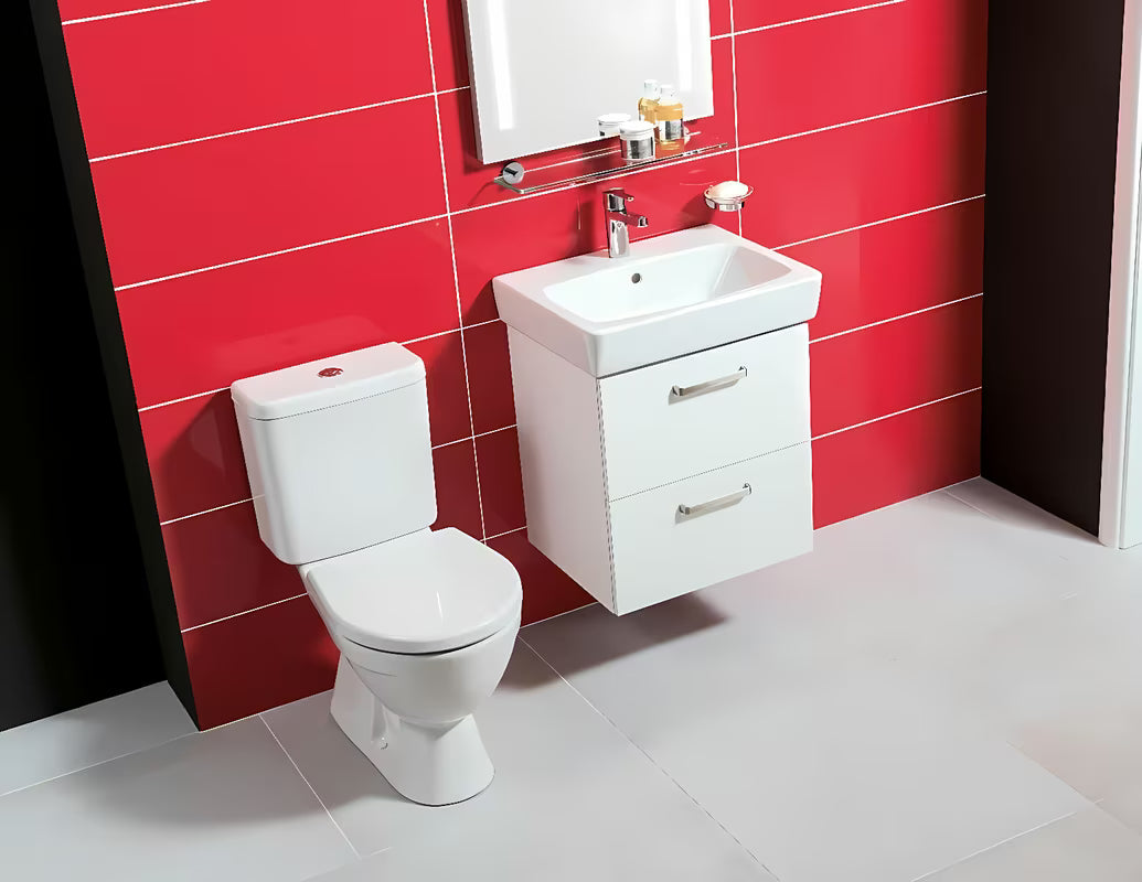 Jika Lyra Plus Viva viseča omarica pod umivalnikom 49x41,6x55 cm v beli sijajni barvi