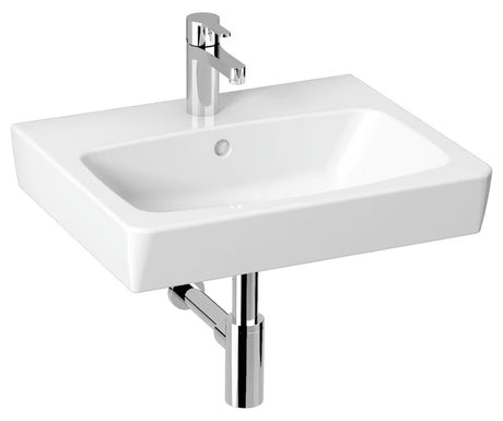 Beli keramični pohištveni umivalnik Jika Lyra Plus Viva z odprtino pro za armaturo na sredini
