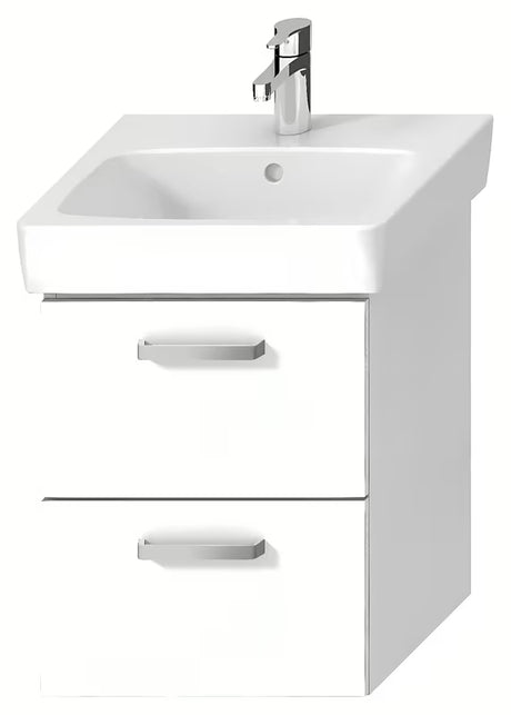 Bijeli viseča omarica pod umivalnikom Jika Lyra Plus Viva 44x40,1x55 cm sa sjajnom završnom obradom fronti