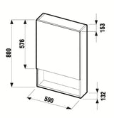 Bijeli viseča omarica z ogledalom Jika Lyra Plus 50 x 80 cm s polico