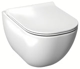 Bel duroplastni WC deska Jika Mio-N z mehko Zapiranje Soft Close in nerjavnimi nosilci v tanki SLIM izvedbi.