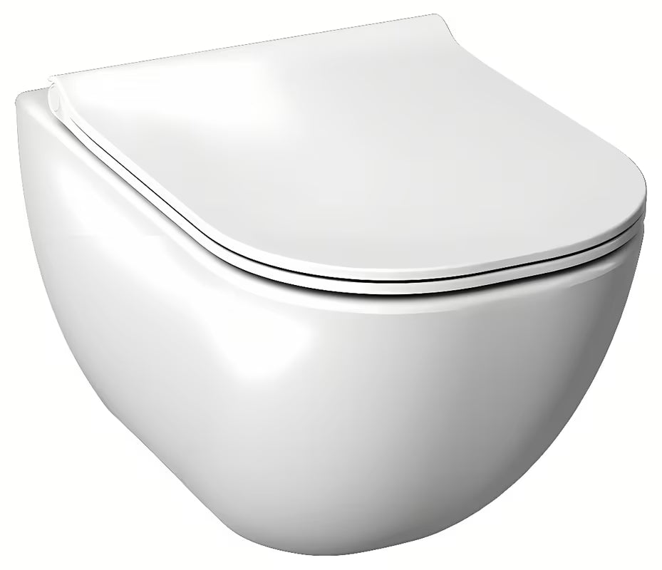 Bel duroplastni WC deska Jika Mio-N z mehko Zapiranje Soft Close in nerjavnimi nosilci v tanki SLIM izvedbi.