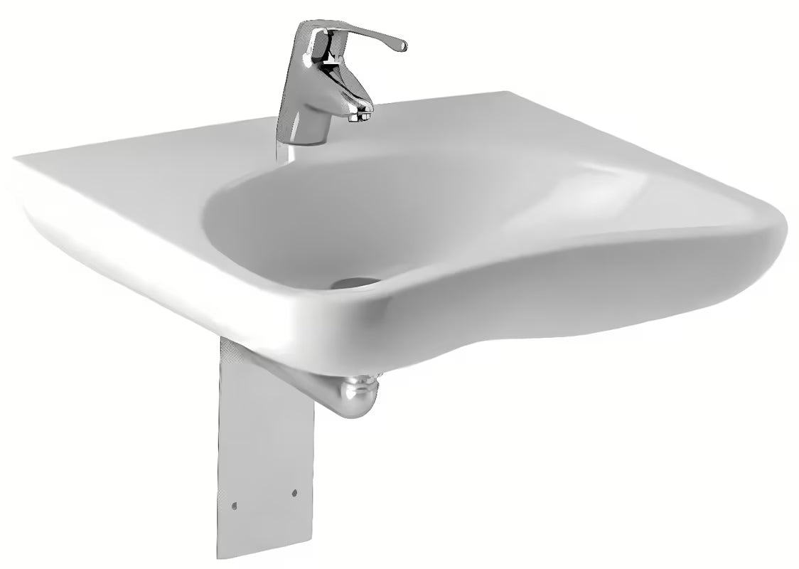 Jika Mio za invalide viseče keramički umivaonik bijeli s otvorom za pro slavinu u sredini, brez preliva