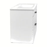 Bijeli viseča ormarić Jika Plan s keramičkim umivaonikom i ladicama s punim izvlačenjem