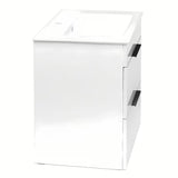 Bijeli ormarić s keramičkim umivaonikom viseča Jika Plan s ladicama s punim izvlačenjem