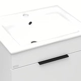 Bijeli ormarić s keramičkim umivaonikom viseča Jika Plan s ladicama s punim izvlačenjem