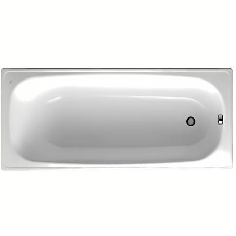 Pravokotna kad Jika Riga 170x70 cm od emajliranog čelika s klasičnim oblikom i elegantnim izgledom.