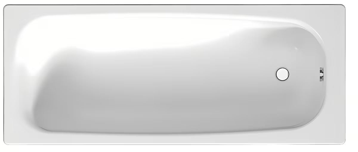 Pravokotna kad Jika Siena Plus 150x70 cm od emajliranog čelika, prikladna pro za lijevu i desnu orijentaciju