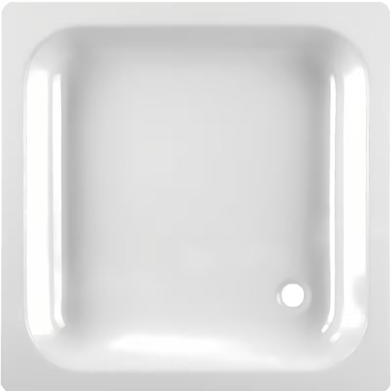 Bijela kvadratna tuš kad Jika Sofia 70x70 cm od emajliranog čelika