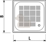 Bijela kvadratna tuš kad Jika Sofia 70x70 cm od emajliranog čelika