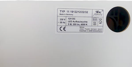 Bijeli omarica z ogledalom Jokey Kandi 60 x 69 cm sa staklenim vratima i LED točkastom rasvjetom