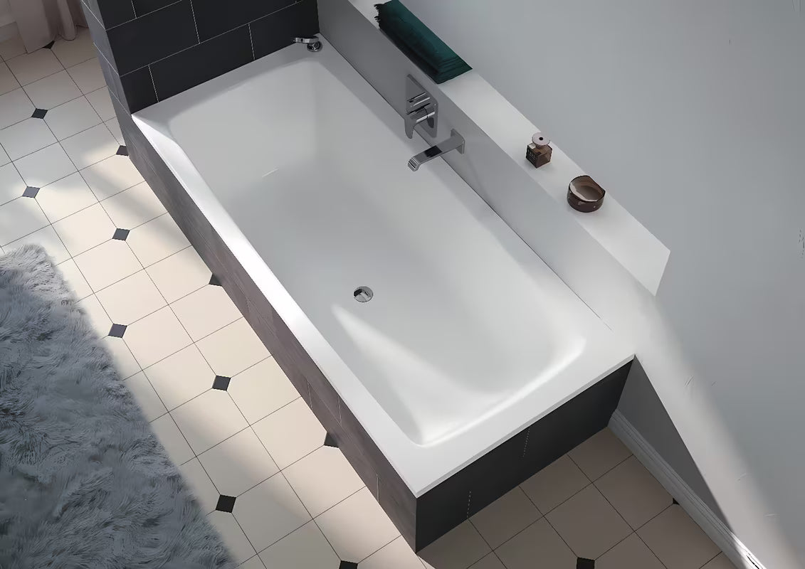 Pravokotna kad Kaldewei Cayono Duo 170x75 cm iz emajliranega jekla s sredinskim odtokom