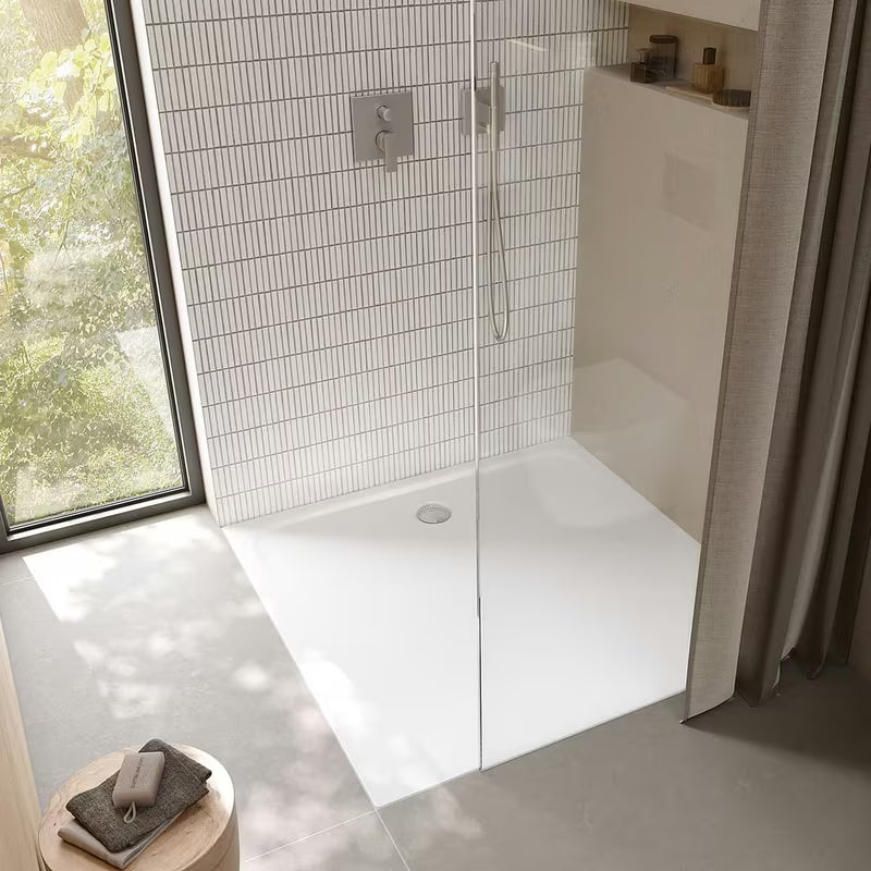 Kvadratna tuš kad Kaldewei Cayonoplan 90x90 cm iz emajliranega jekla v alpsko beli barvi