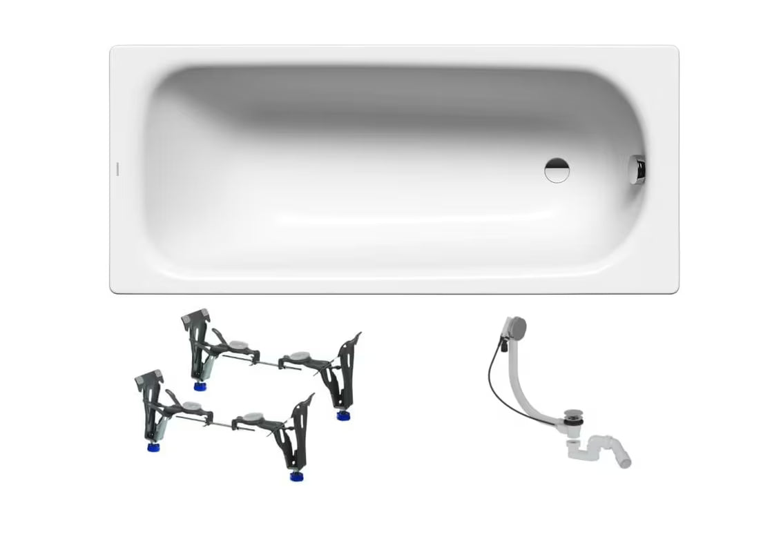 Pravokotna kad Kaldewei Saniform 150x70 cm iz emajliranega jekla pro za levo in desno orientacijo.