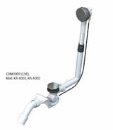 Kaldewei Comfort-Level sifon za kad avtomatik u krom izvedbi, odvodno-preljevna garnitura produžena 725 mm.