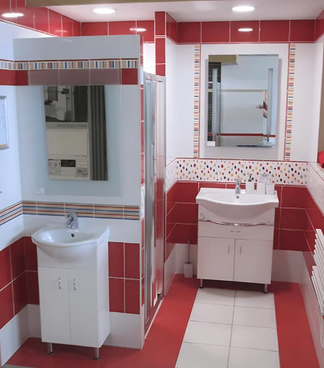 Keramia Pro kopalniška omarica s keramičnim umivalnikom 70x56x85 cm v beli sijajni izvedbi z nogicami