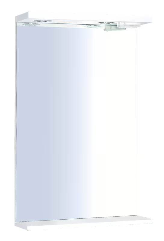 Pravokotno LED ogledalo Keramia Pro 50x80 cm z belim okvirjem, navpična postavitev, zaščita IP44.