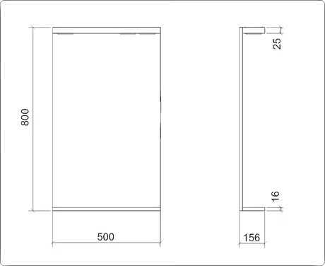 Pravokotno LED ogledalo Keramia Pro 50x80 cm z belim okvirjem, navpična postavitev, zaščita IP44.