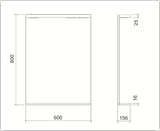 Pravokotno LED ogledalo Keramia Pro 60x80 cm z belim okvirjem, navpična postavitev.