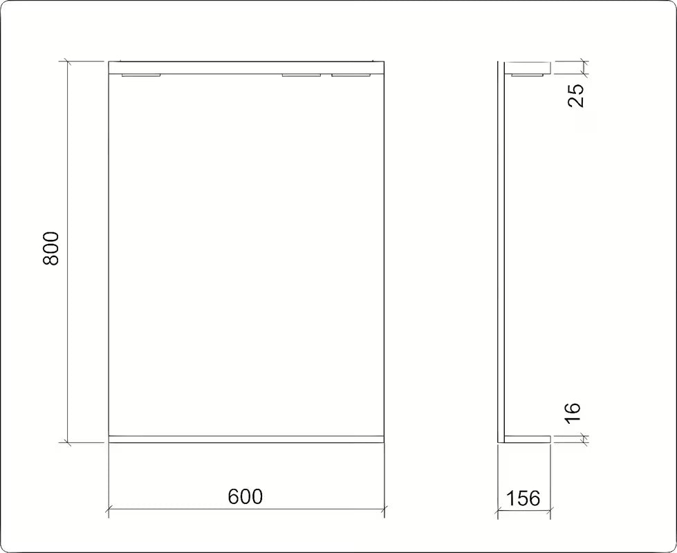 Pravokotno LED ogledalo Keramia Pro 60x80 cm z belim okvirjem, navpična postavitev.