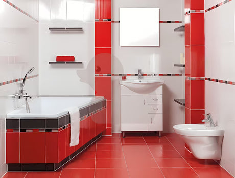 Bijela kopalniška omarica Keramia Pro s keramičkim umivaonikom, lakirane bočne i prednje površine.