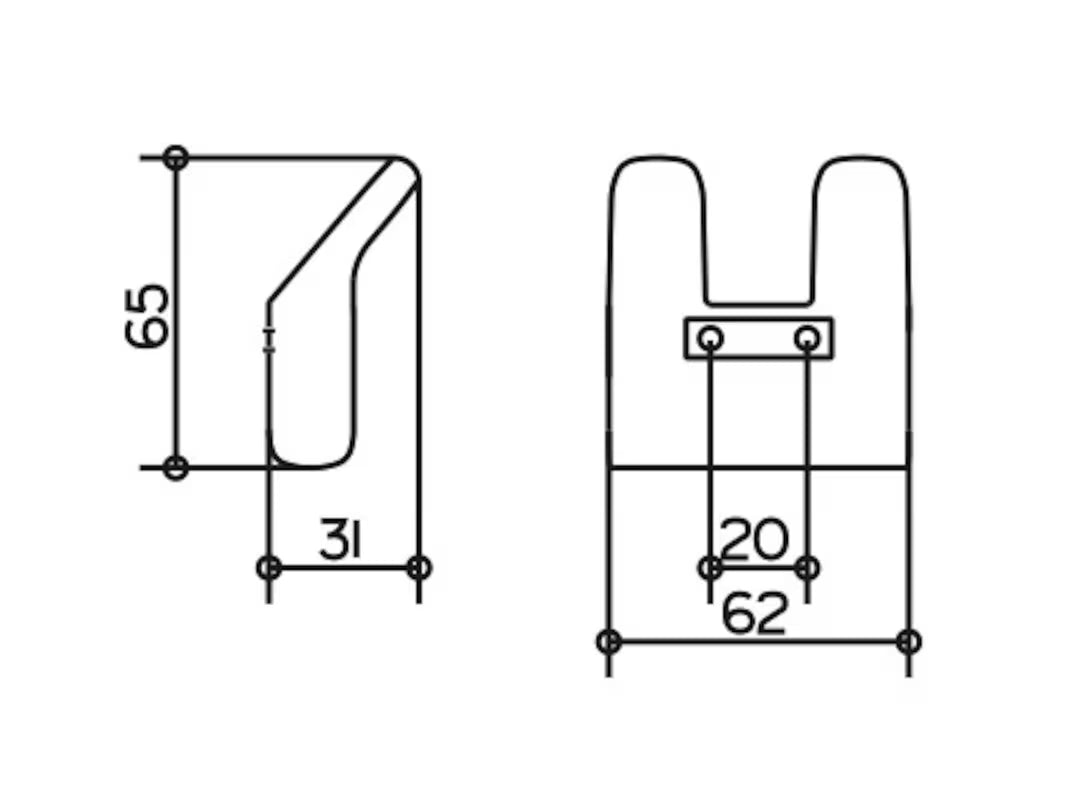Stenski dvojni kavelj Keuco Moll u krom izvedbi s modernim dizajnom za kupaonicu
