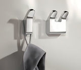 Stenski dvojni kavelj Keuco Moll u krom izvedbi s modernim dizajnom za kupaonicu