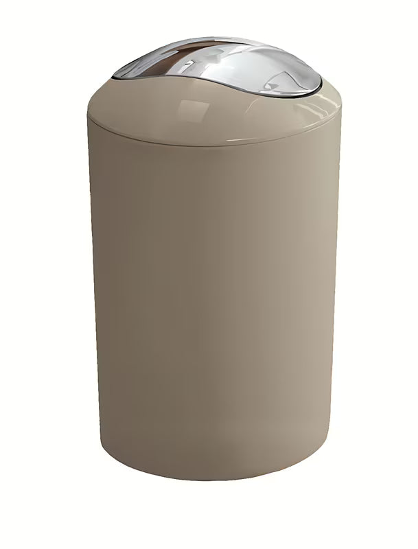 Svetlo bež koš za smeti Kleine Wolke Glossy s pregibnim pokrovom in prostornino 5 l