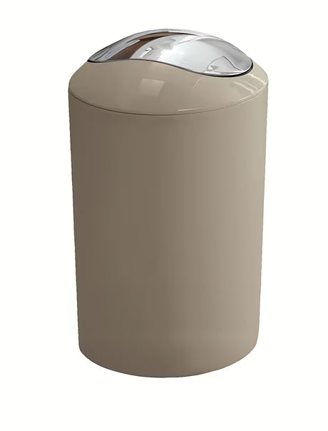 Svetlo bež koš za smeti Kleine Wolke Glossy s pregibnim pokrovom in prostornino 5 l