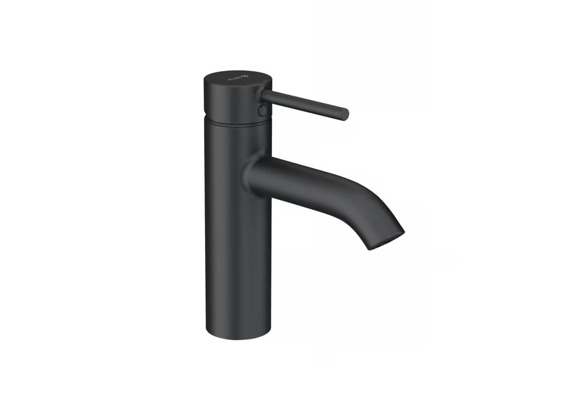 Kludi Bozz enoročna stoječa armatura za umivalnik u crnoj mat izvedbi brez odtoka.