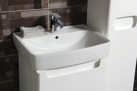 Bel za kopalniško pohištvo keramični umivalnik Kolo Rekord 60 x 45 cm z odprtino pro armaturo na sredini