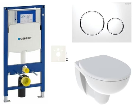 Viseči WC set Kolo Rekord s podometnim modulom Geberit Duofix in sedežem mehko Zapiranje Soft Close