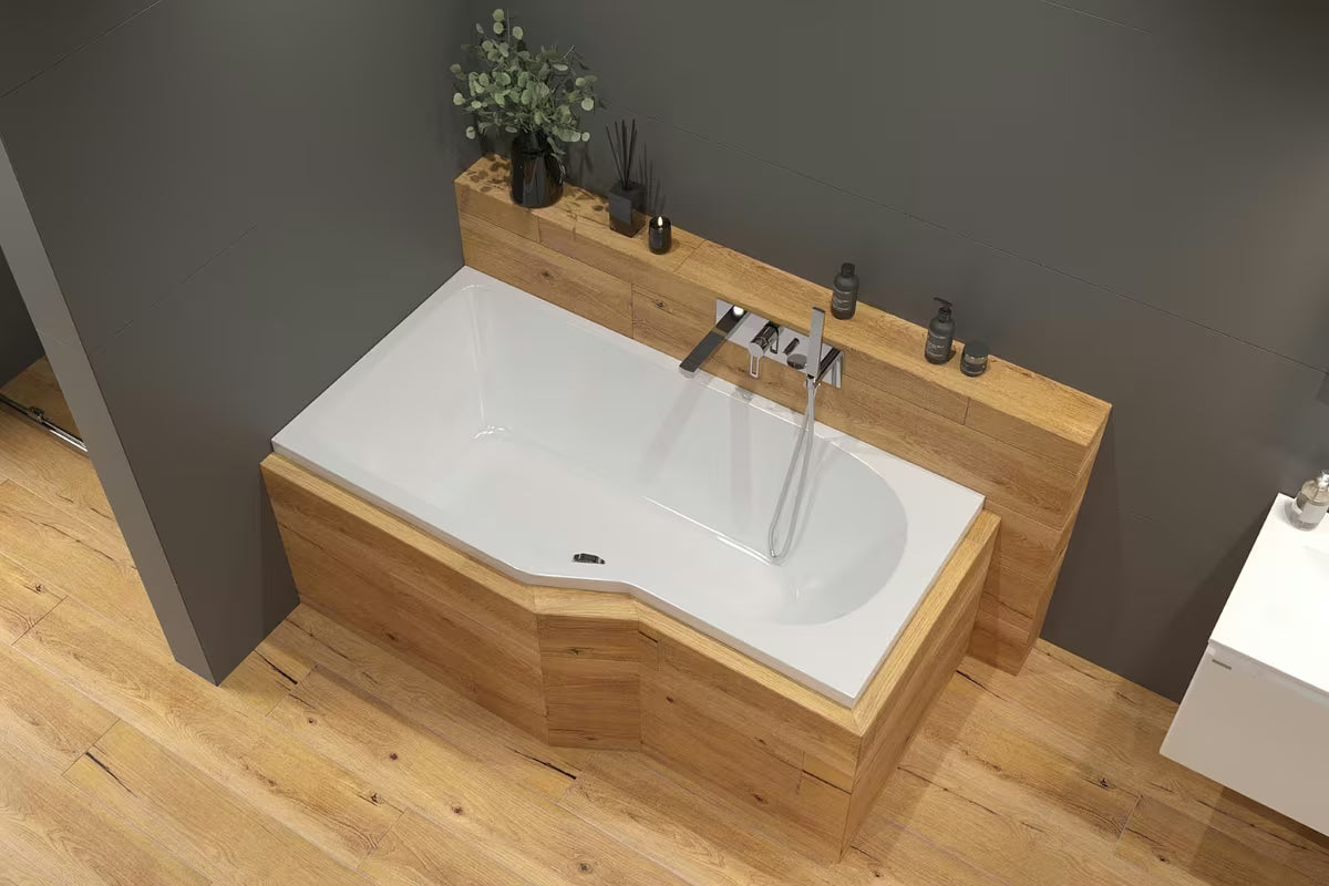 Laguna Beáta Plus asimetrična kotna kad desna 160x80 cm iz litega akrilata PMMA s sijajno površino