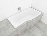 Laguna Beáta Plus asimetrična kotna kad desna 160x80 cm iz litega akrilata PMMA s sijajno površino