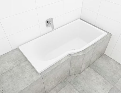 Laguna Beáta Plus asimetrična kotna kad desna 160x80 cm iz litega akrilata PMMA s sijajno površino