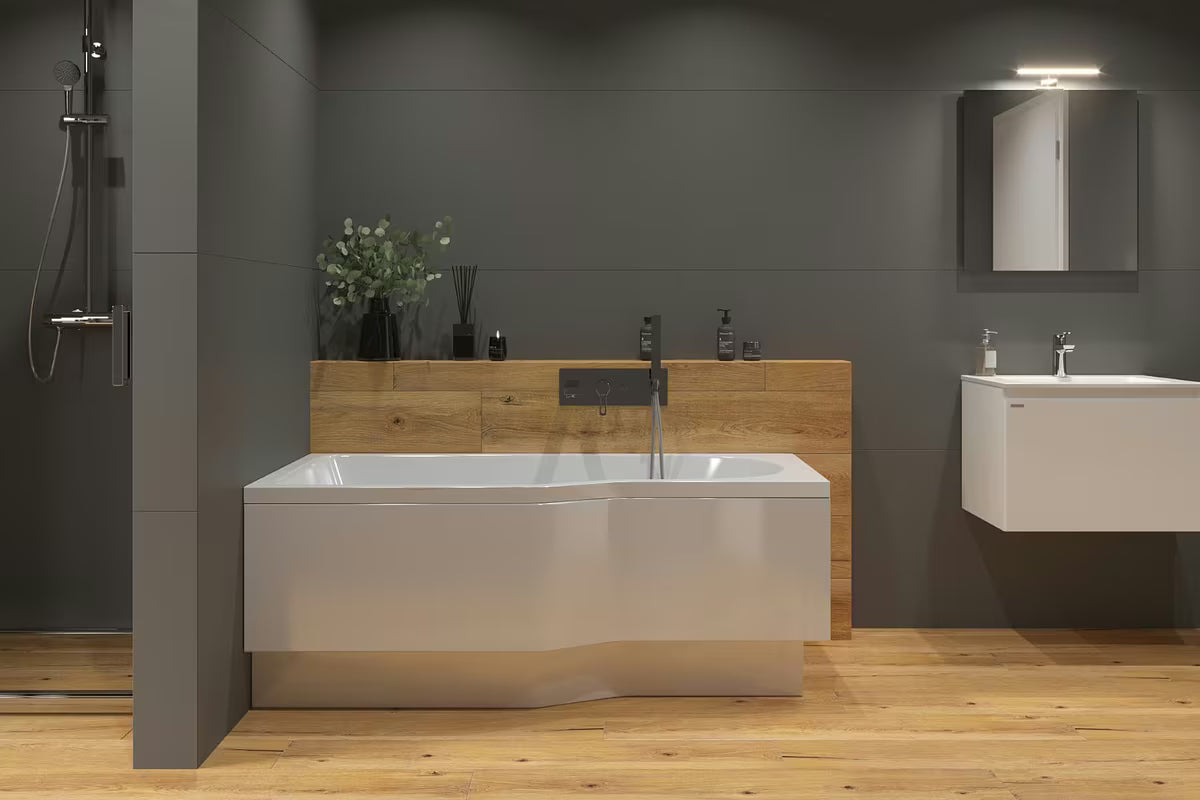 Laguna Beáta Plus asimetrična kotna kad desna 160x80 cm od lijevanog akrilata PMMA sa sjajnom površinom