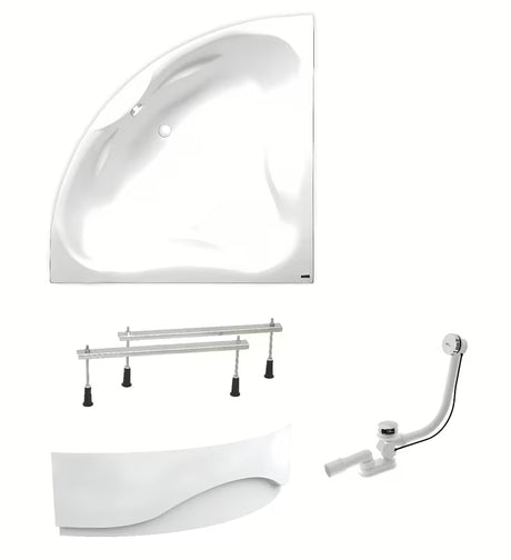 Kotna akrilna kada Laguna Cornelia 140x140 cm u lijevoj i desnoj izvedbi s prednjom i bočnom oblogom