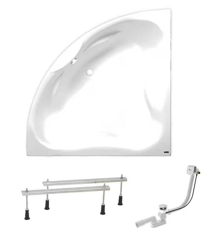 Kotna akrilna kada Laguna Cornelia 140x140 cm u lijevoj i desnoj izvedbi